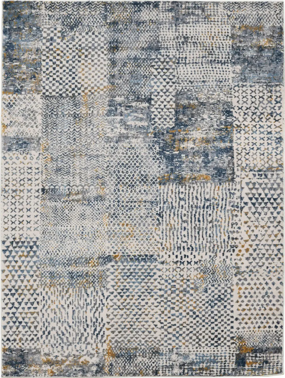 Modern Loom Cairo Multi-Colored Power Loomed Synthetic Rug