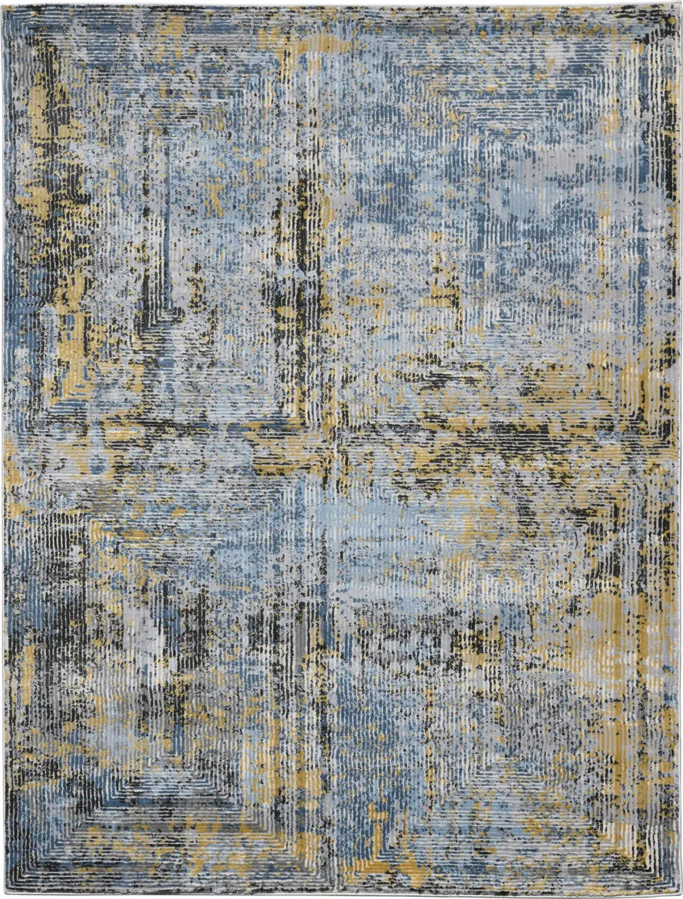 Modern Loom Cairo Multi-Colored Power Loomed Synthetic Rug