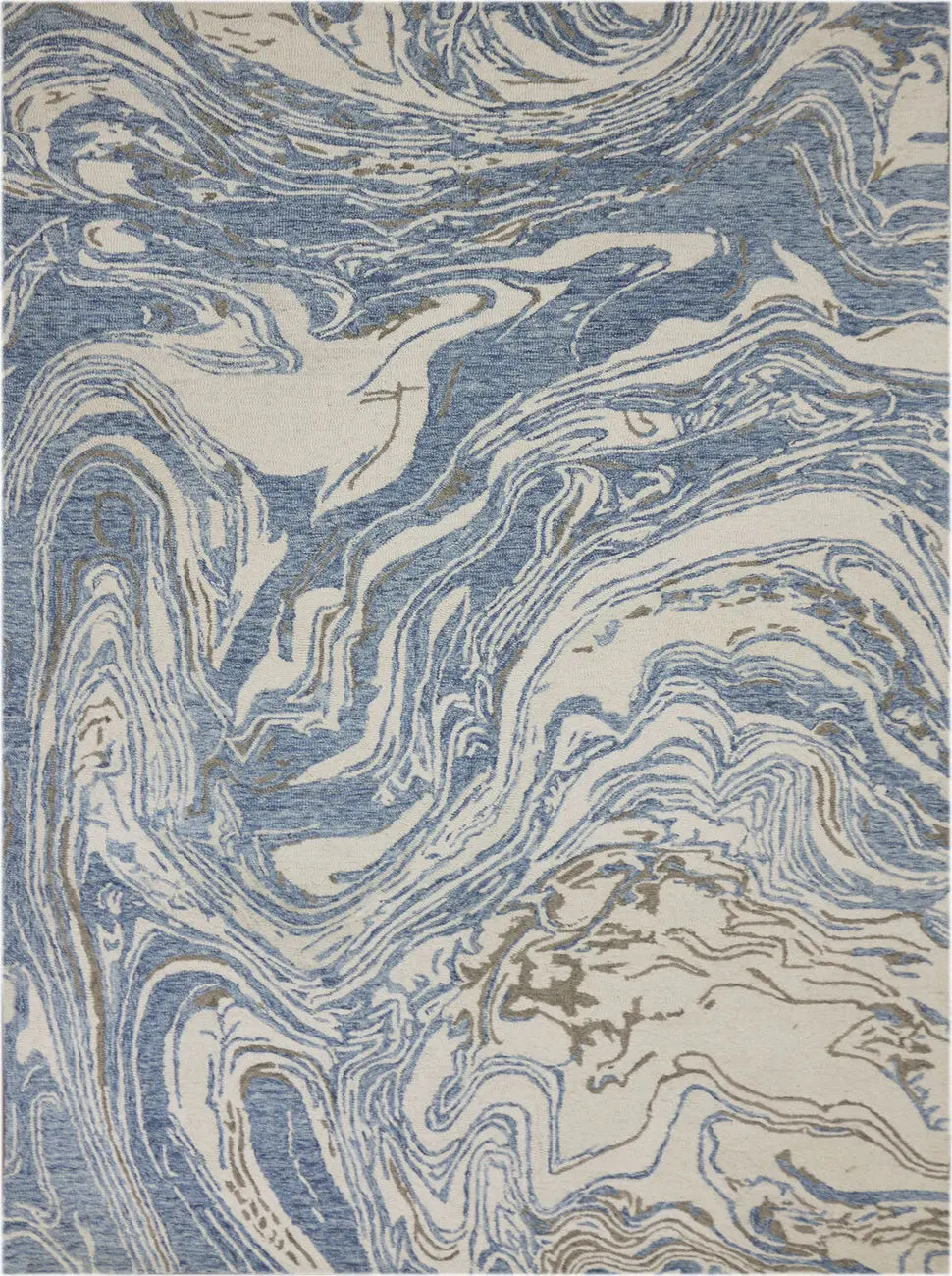 Modern Loom Carrara Blue Hand Tufted Cotton Rug