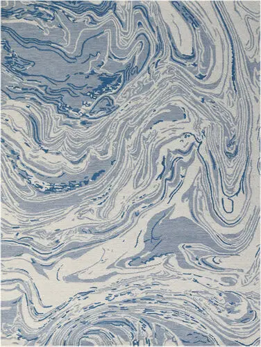 Modern Loom Carrara Blue Hand Tufted Cotton Rug