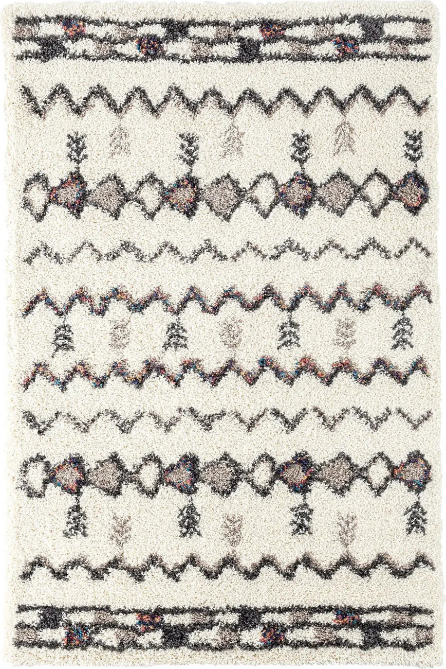 Modern Loom Denver Beige Shag Synthetic Rug