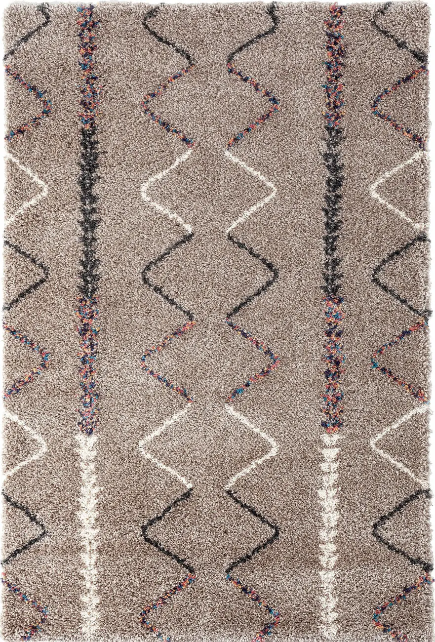 Modern Loom Denver Brown Shag Synthetic Rug
