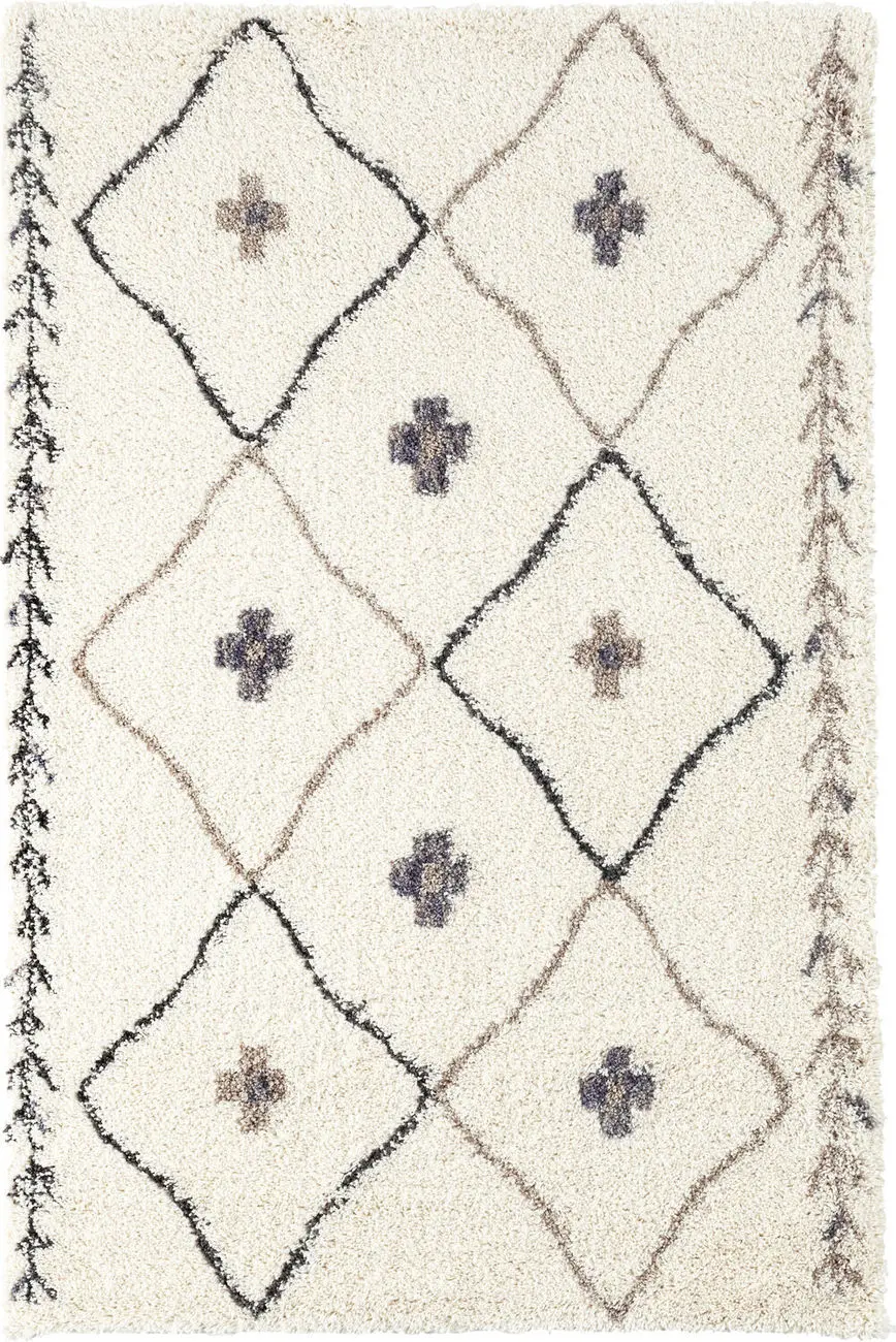 Modern Loom Denver Beige Shag Synthetic Rug
