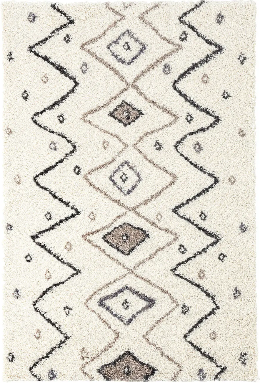 Modern Loom Denver Beige Shag Synthetic Rug