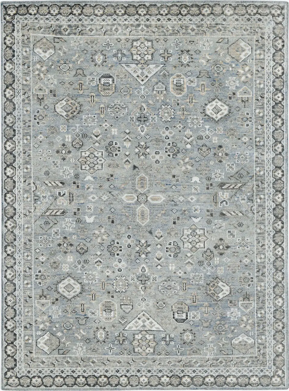 Modern Loom Divine Gray Hand Knotted Wool Rug