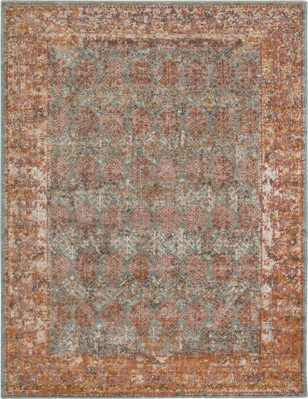 Modern Loom Eternal Blue Power Loomed Synthetic Rug