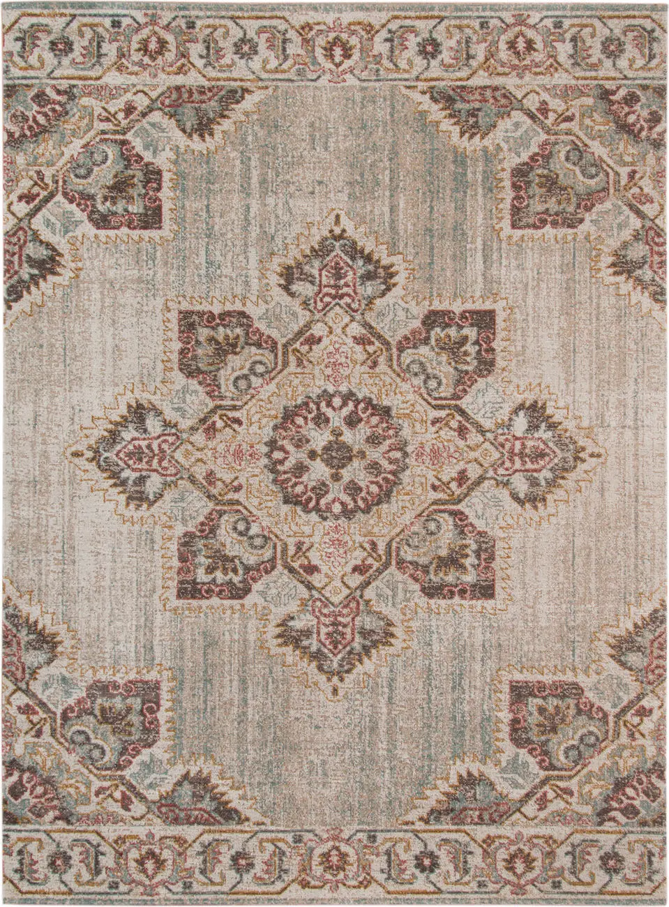 Modern Loom Eternal Beige Power Loomed Synthetic Rug