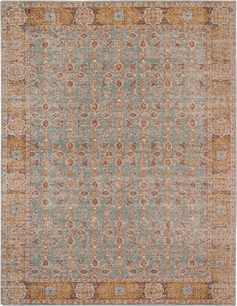 Modern Loom Eternal Blue Power Loomed Synthetic Rug
