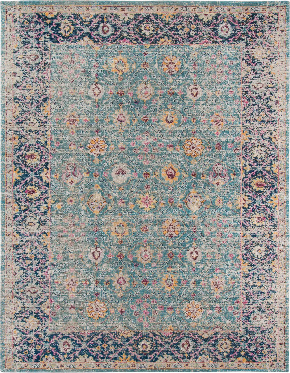 Modern Loom Eternal Multi-Colored Power Loomed Synthetic Rug