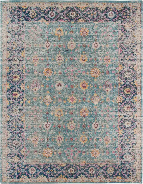 Modern Loom Eternal Multi-Colored Power Loomed Synthetic Rug