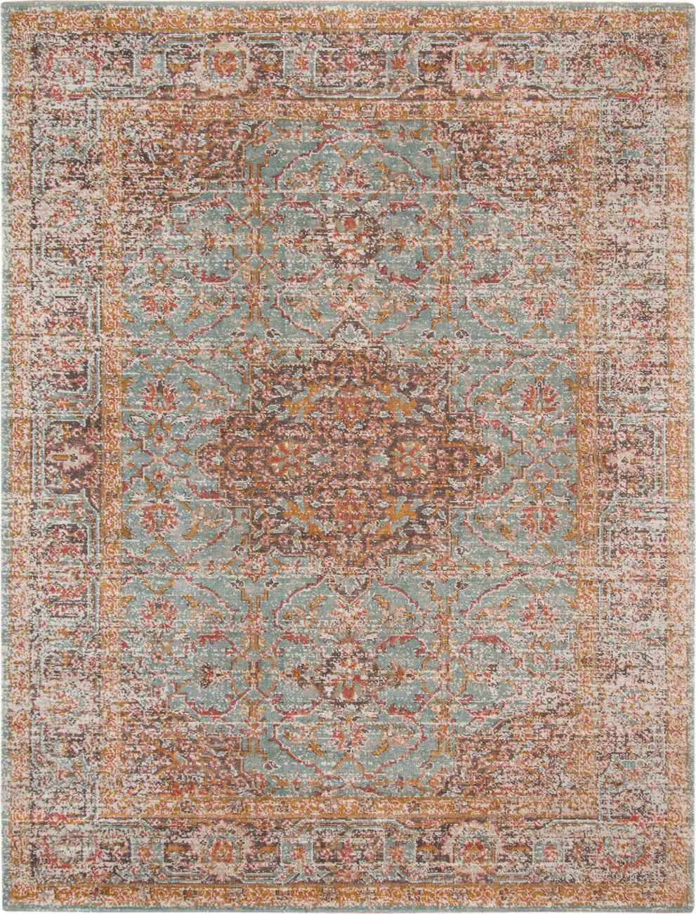 Modern Loom Eternal Multi-Colored Power Loomed Synthetic Rug