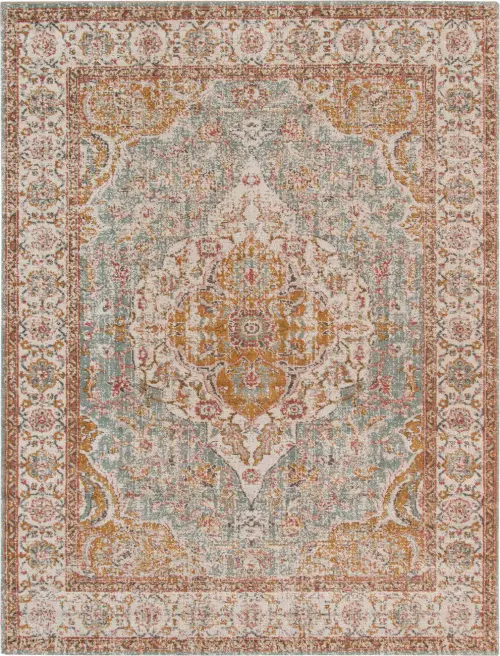 Modern Loom Eternal Multi-Colored Power Loomed Synthetic Rug