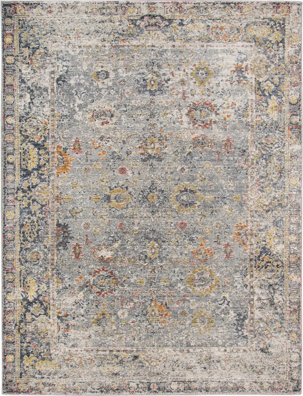 Modern Loom Fairmont Multi-Colored Power Loomed Synthetic Rug