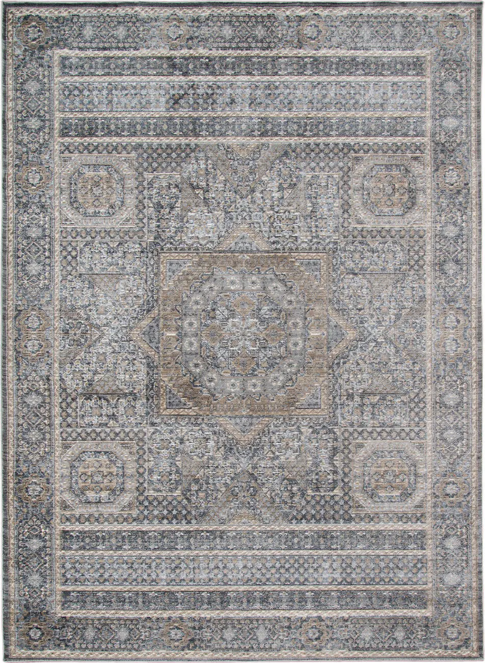 Modern Loom Fairmont Gray Power Loomed Synthetic Rug