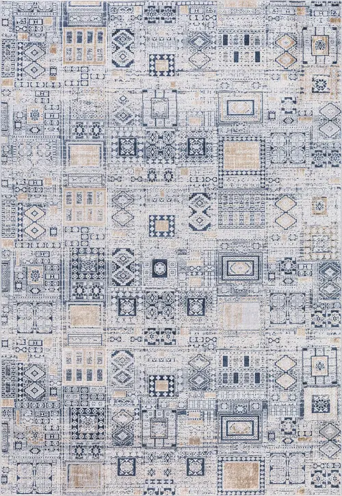 Modern Loom Hamilton Gray Power Loomed Silk Rug