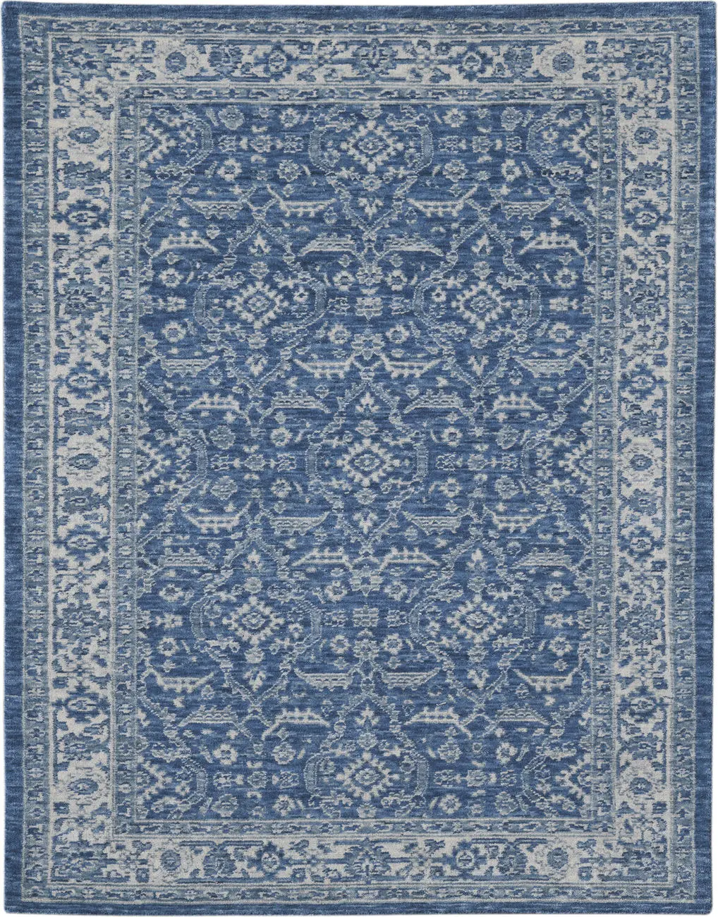 Modern Loom Inara Blue Hand Woven Silk Rug