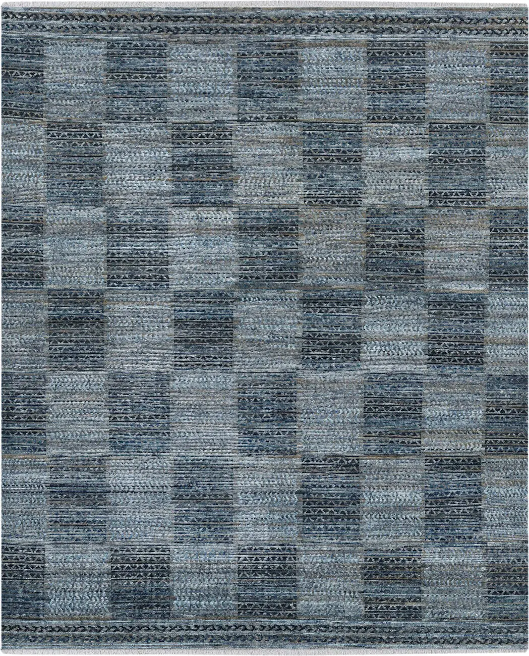 Modern Loom Legacy Blue Hand Knotted Cotton Rug
