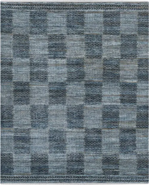 Modern Loom Legacy Blue Hand Knotted Cotton Rug
