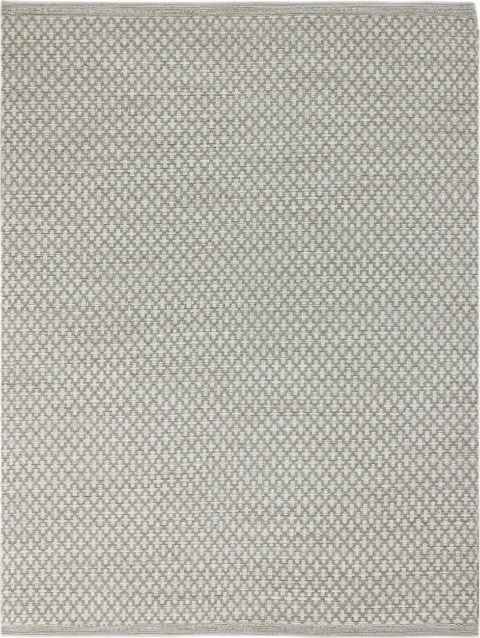 Modern Loom Loft Beige Flatweave Wool Rug