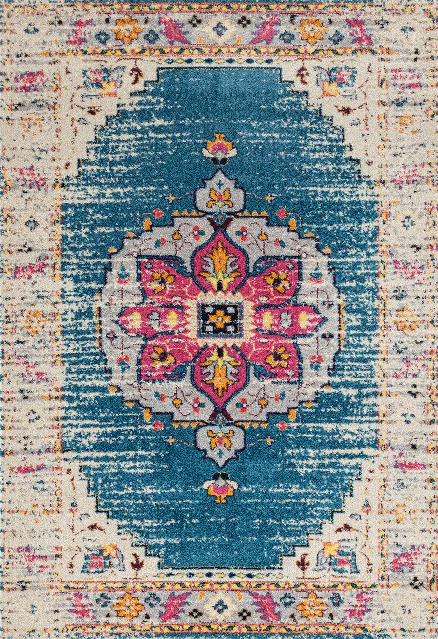 Modern Loom Manhattan Multi-Colored Power Loomed Synthetic Rug