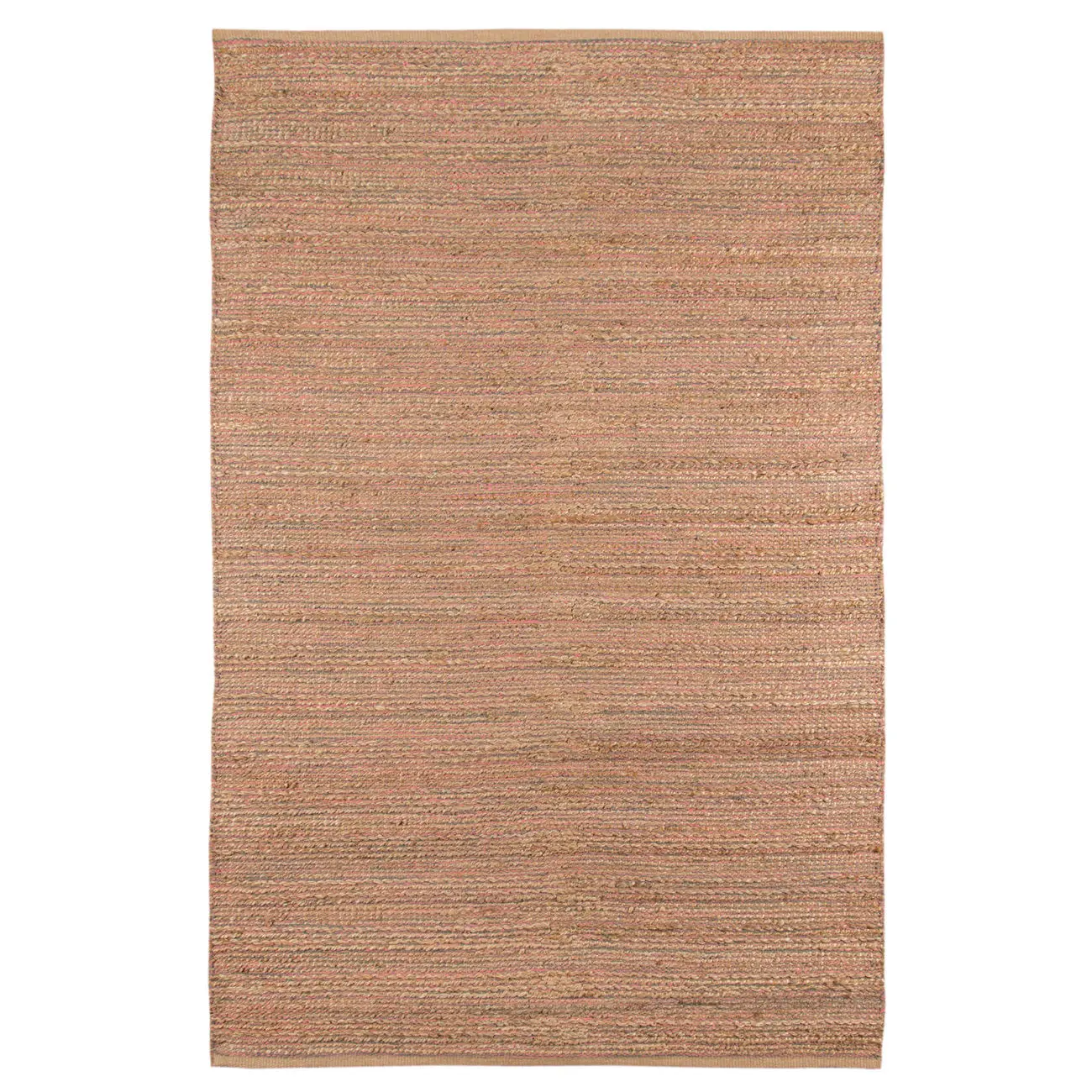 Modern Loom Naturals Pink Flatweave Cotton Rug