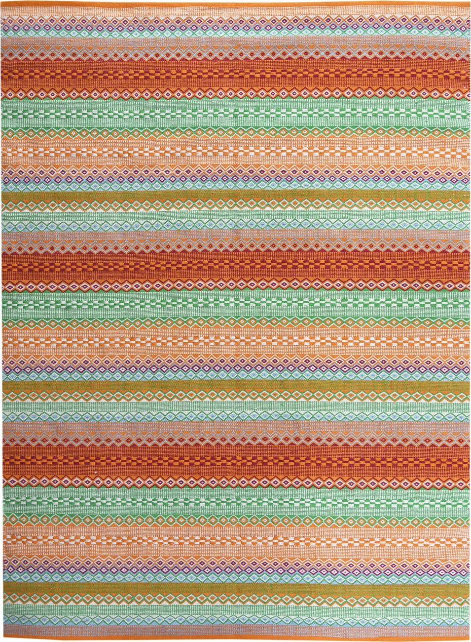 Modern Loom Petra Multi-Colored Flatweave Cotton Rug