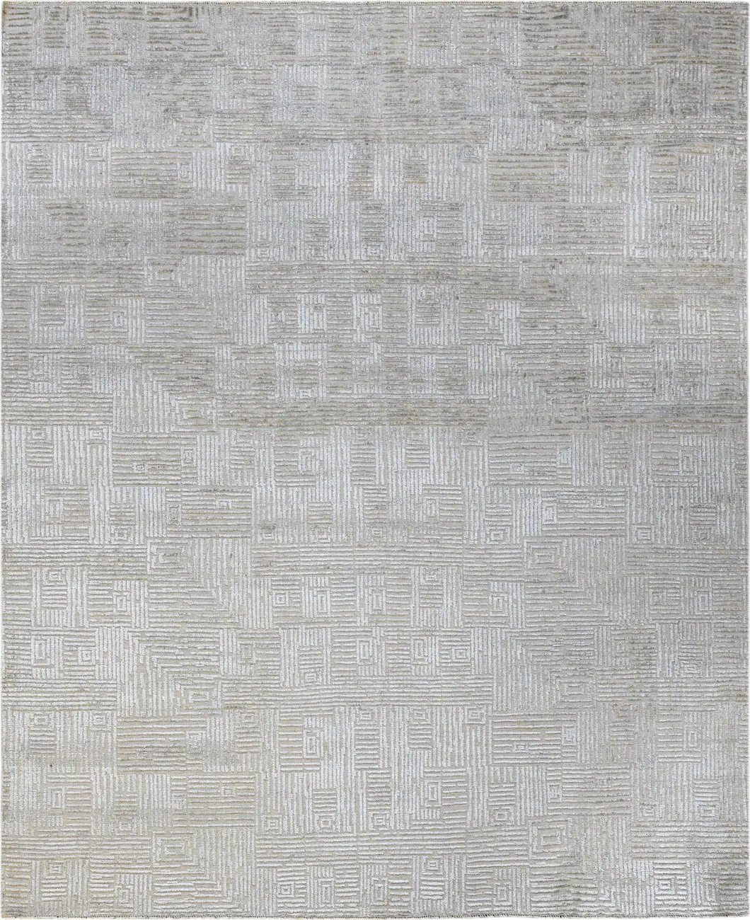Modern Loom Quartz Gray Hand Knotted Cotton Rug