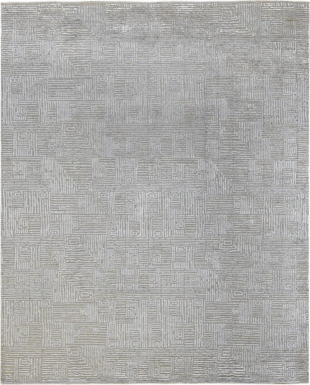 Modern Loom Quartz Gray Hand Knotted Cotton Rug