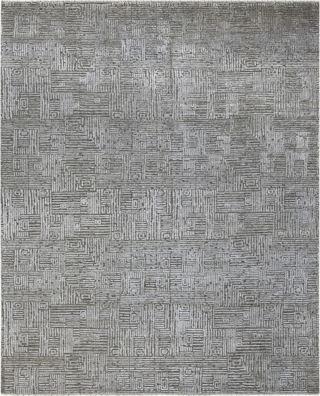 Modern Loom Quartz Gray Hand Knotted Cotton Rug