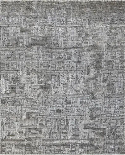 Modern Loom Quartz Gray Hand Knotted Cotton Rug