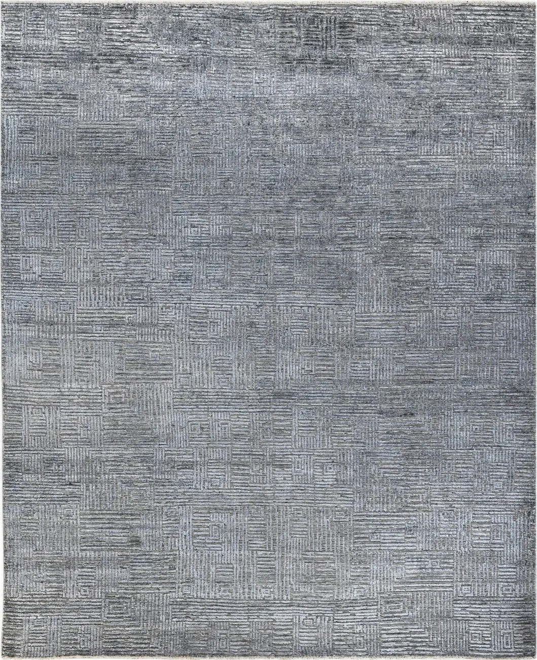 Modern Loom Quartz Gray Hand Knotted Cotton Rug