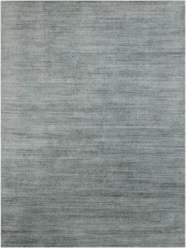 Modern Loom Raffia Gray Hand Woven Silk Rug