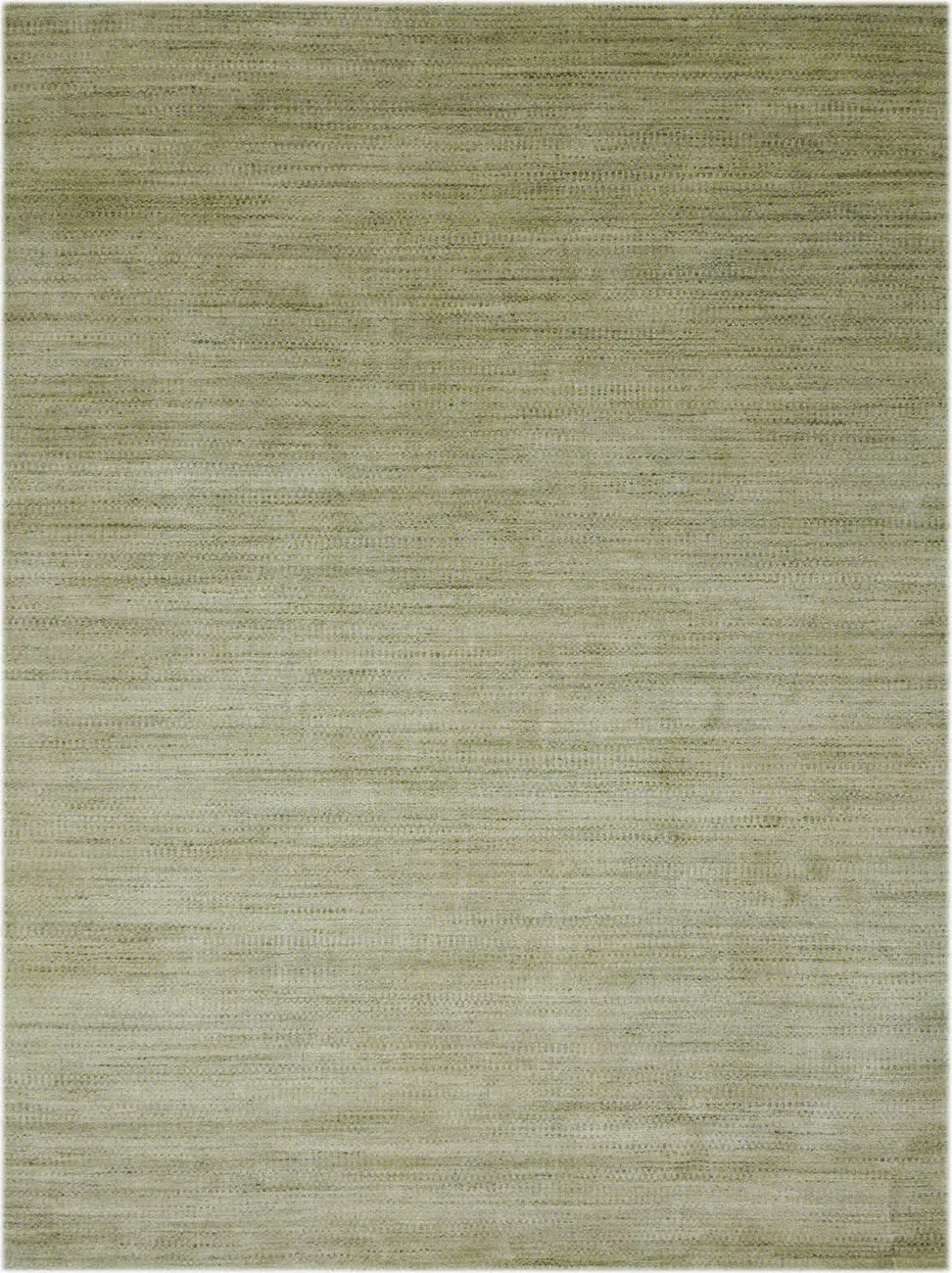 Modern Loom Raffia Green Hand Woven Silk Rug