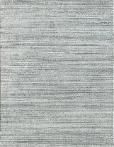 Modern Loom Raffia Blue Hand Woven Silk Rug