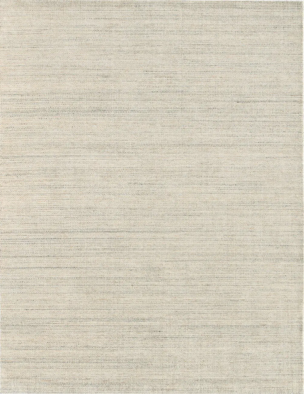 Modern Loom Raffia Gray Hand Woven Silk Rug