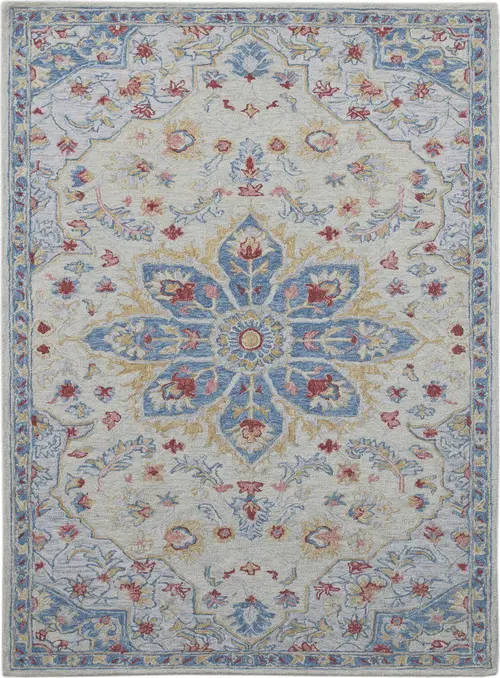 Modern Loom Radiant Multi-Colored Hand Tufted Wool Rug
