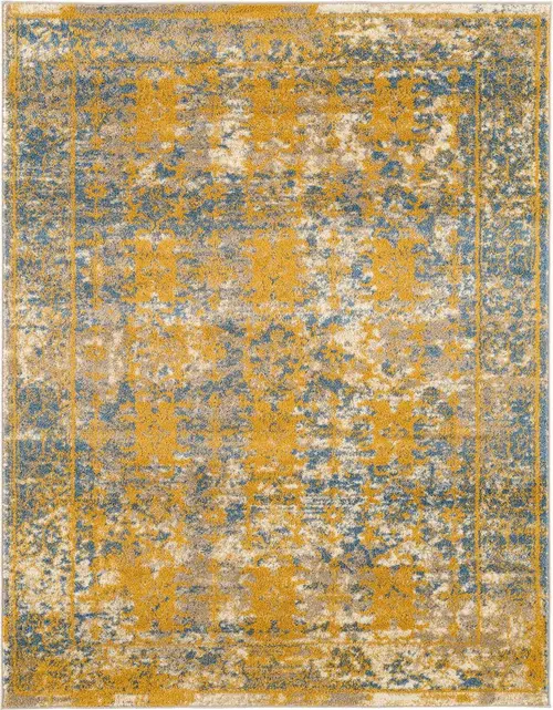 Modern Loom Sanya Yellow Power Loomed Synthetic Rug