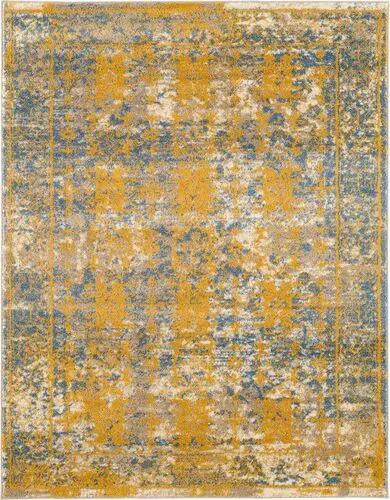 Modern Loom Sanya Yellow Power Loomed Synthetic Rug