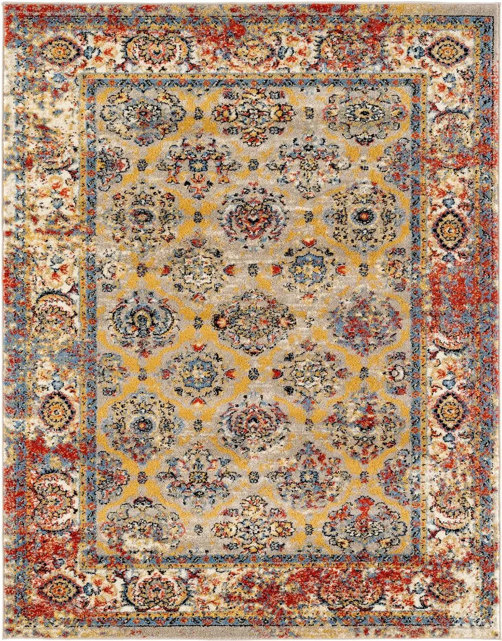 Modern Loom Sanya Multi-Colored Power Loomed Synthetic Rug
