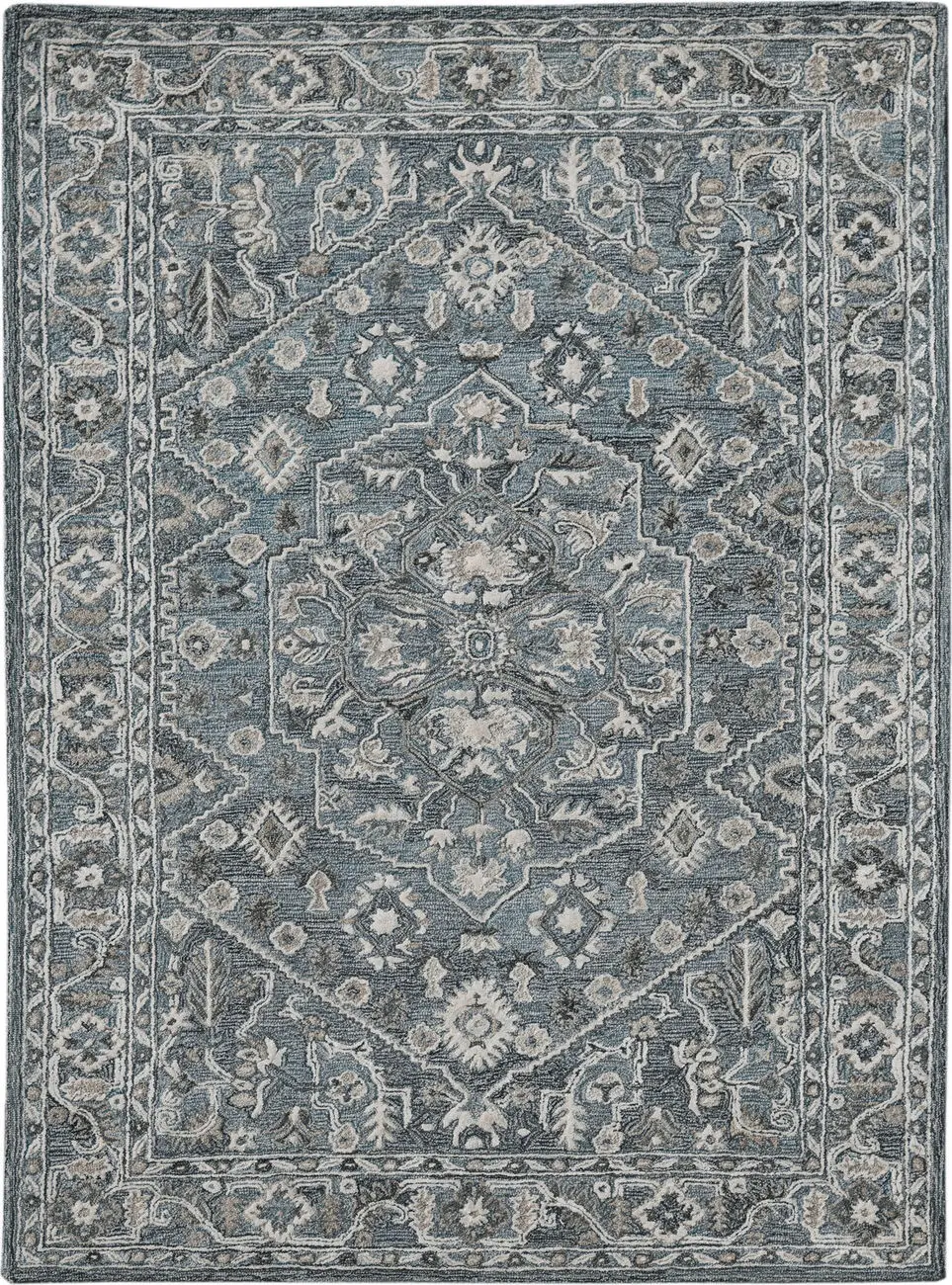 Modern Loom Vestige Blue Hand Tufted Silk Rug
