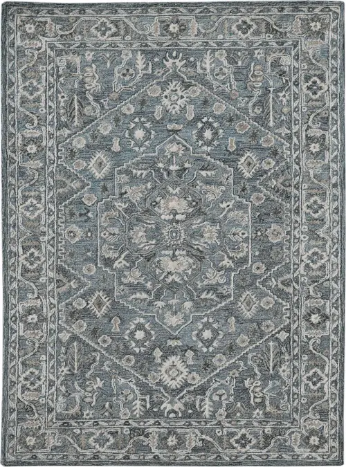 Modern Loom Vestige Blue Hand Tufted Silk Rug