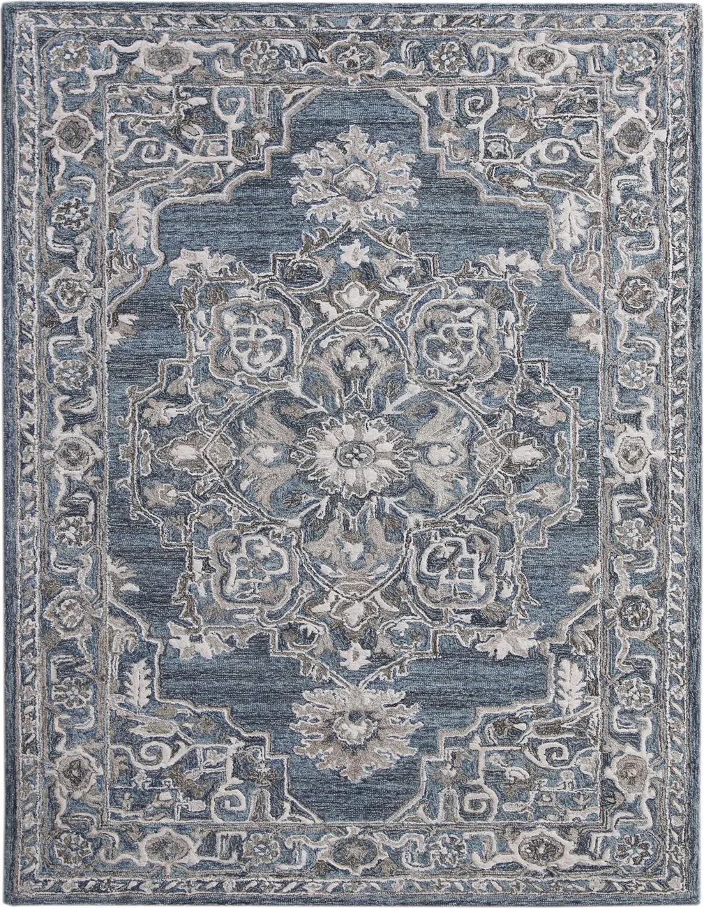 Modern Loom Vestige Blue Hand Tufted Silk Rug