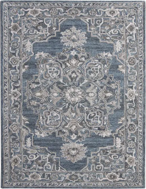 Modern Loom Vestige Blue Hand Tufted Silk Rug