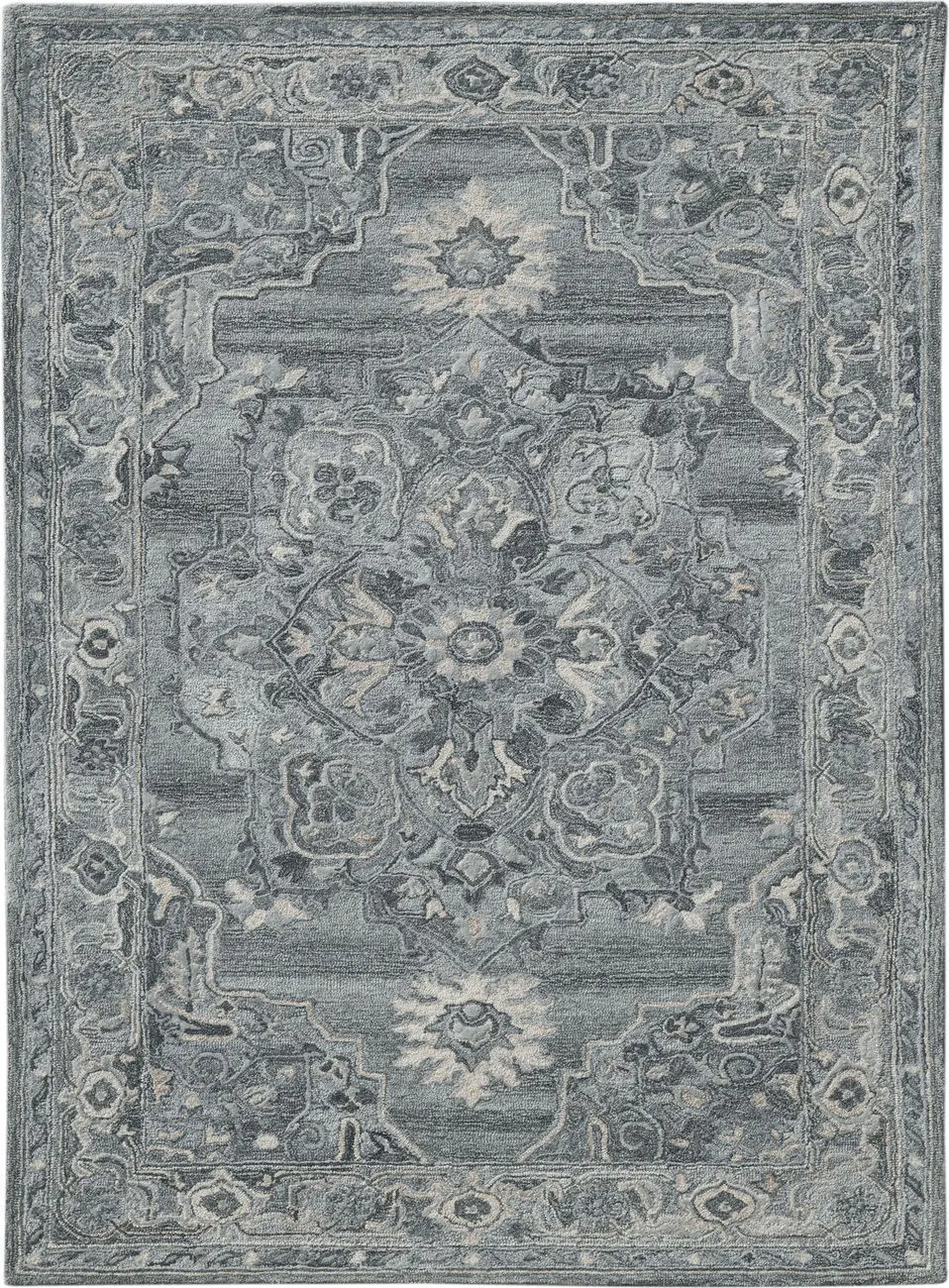 Modern Loom Vestige Gray Hand Tufted Silk Rug