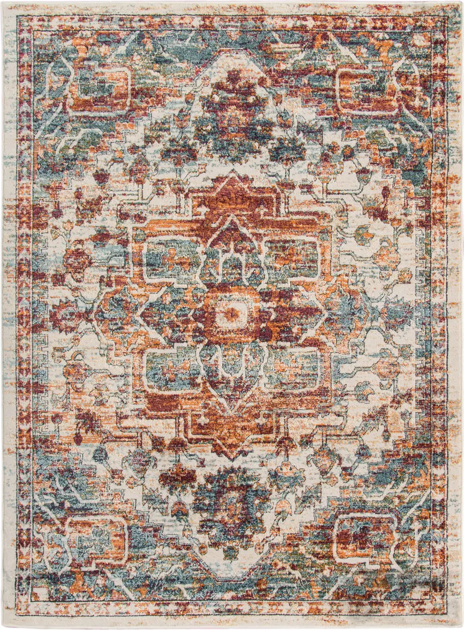 Modern Loom Xavier Multi-Colored Power Loomed Synthetic Rug