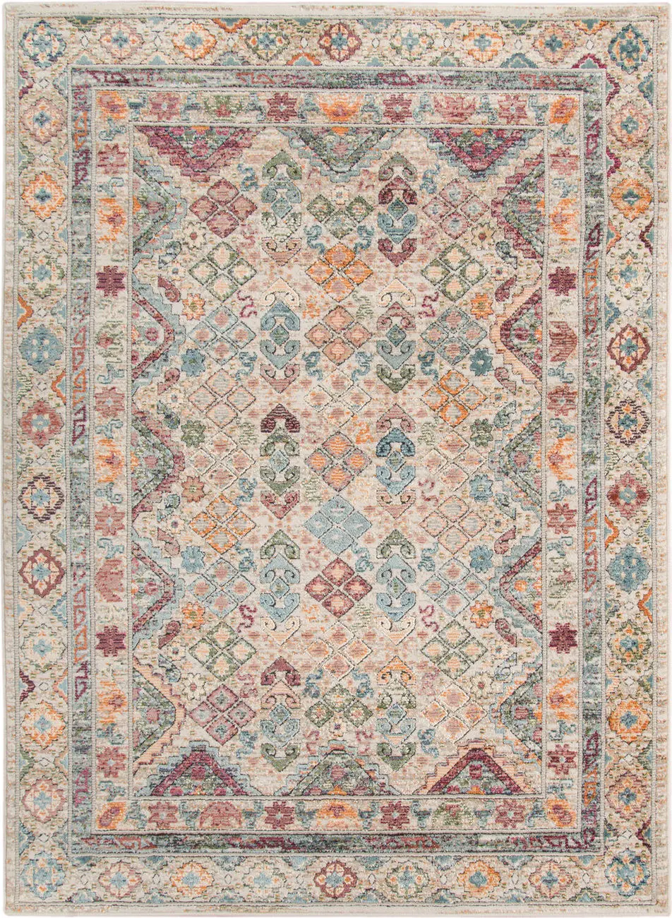 Modern Loom Xavier Multi-Colored Power Loomed Synthetic Rug