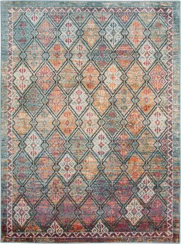 Modern Loom Xavier Multi-Colored Power Loomed Synthetic Rug