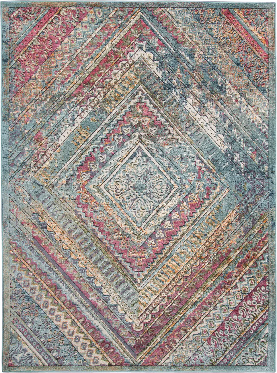 Modern Loom Xavier Multi-Colored Power Loomed Synthetic Rug