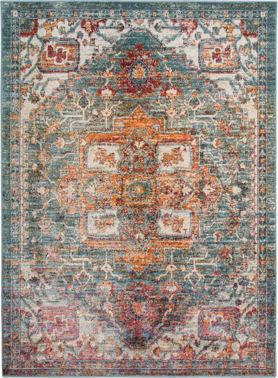 Modern Loom Xavier Multi-Colored Power Loomed Synthetic Rug