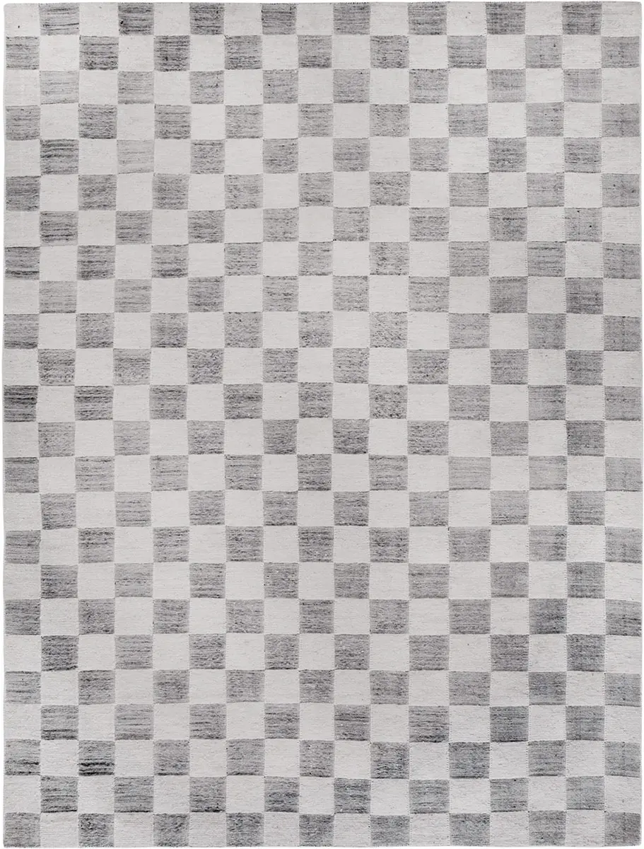 I and I White Patterned Cotton Rug 2